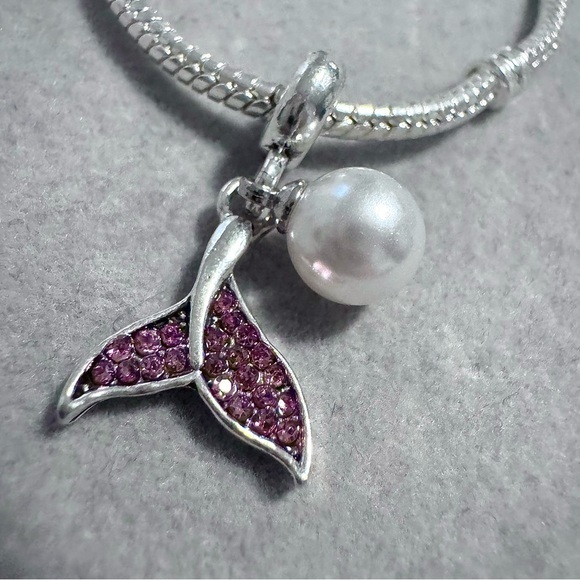 Mermaid Tail and Pearl Charm fits PANDORA - Picture 3 of 9